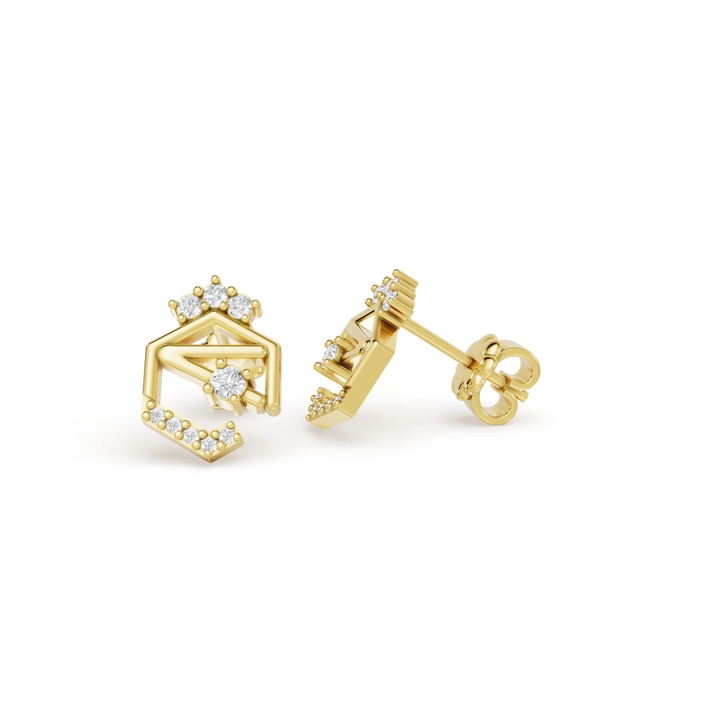 0.20 TCW 14K Yellow Gold Diamond Stud Earrings