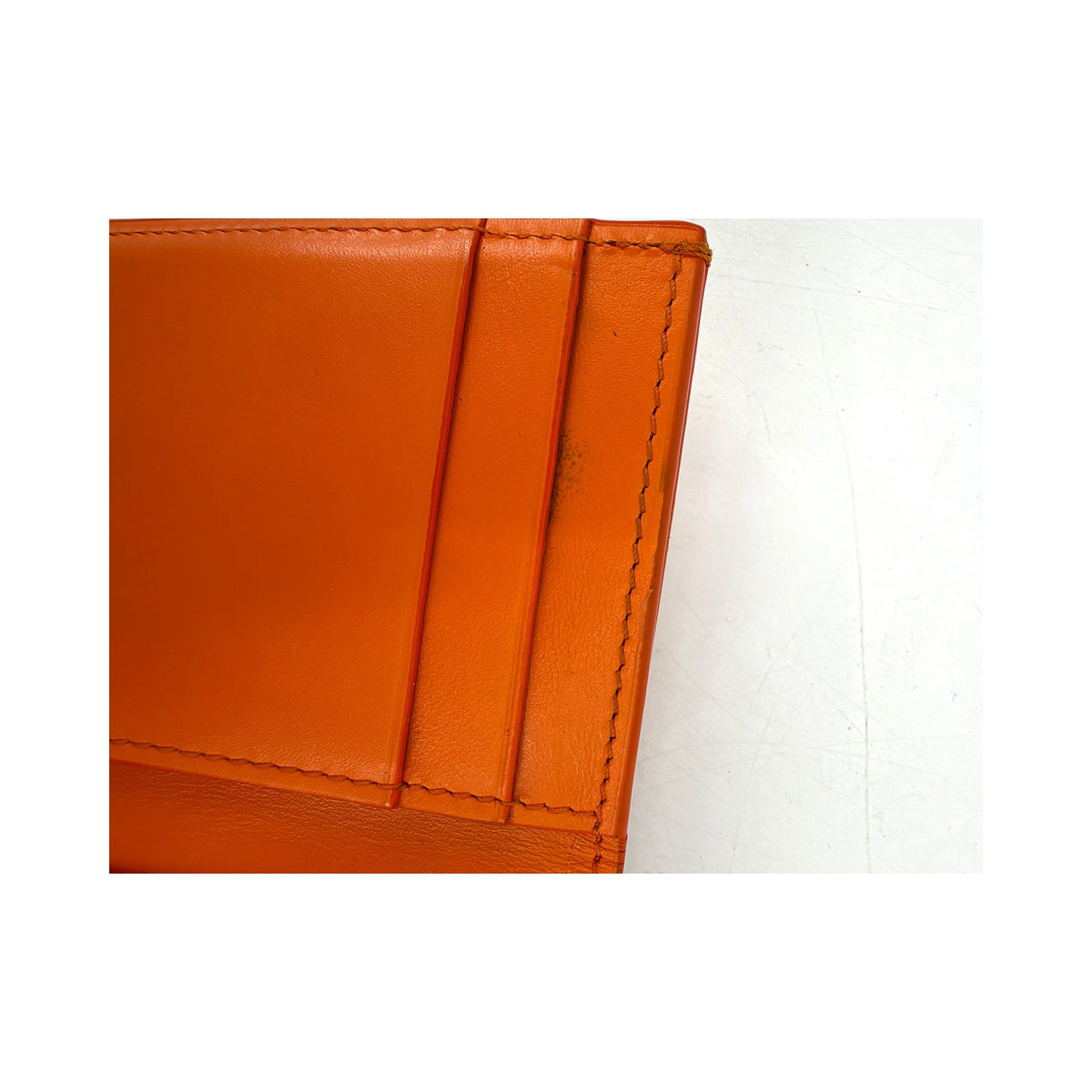 Loewe Anagram Embossed Leather Compact Wallet Orange
