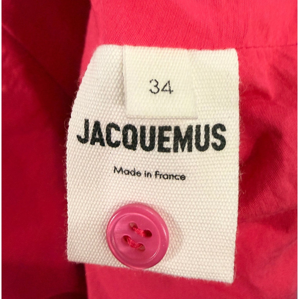 Jacquemus Cotton Blend La Chemise Ballu Cropped Shirt Pink
