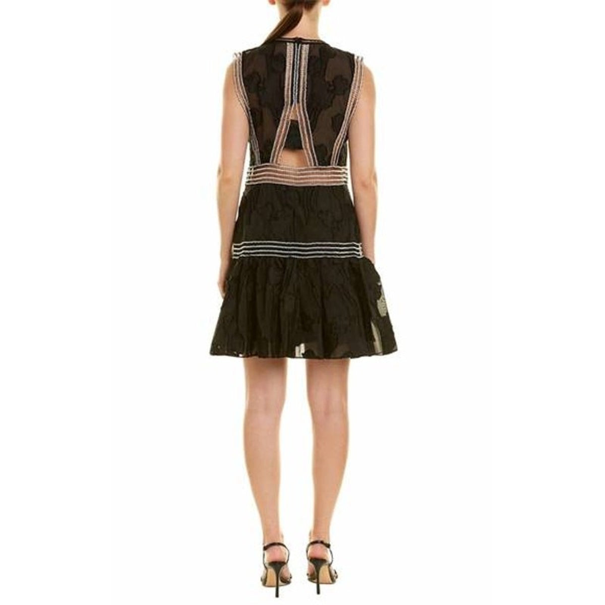 Alexis Rajani Sleeveless A-Line Mini Dress Lace Trim