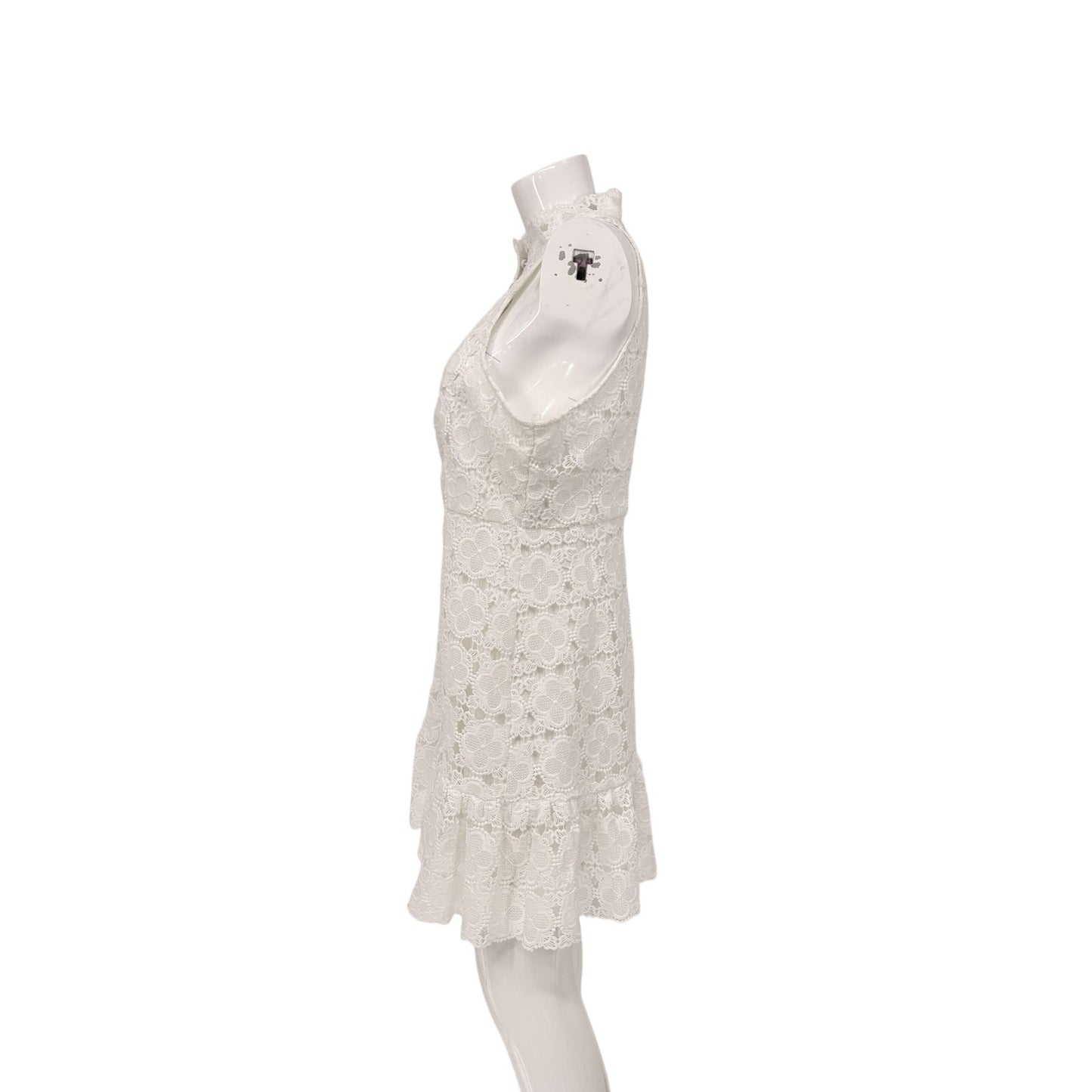 Aqua Lace Floral Mini Shirt Dress