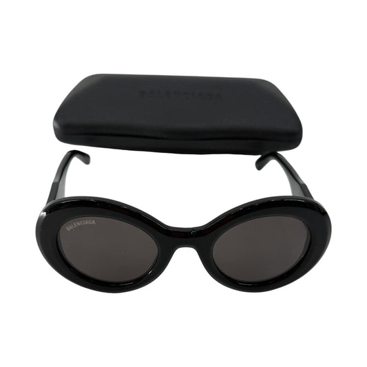 Balenciaga Acetate Round Frame Sunglasses Black