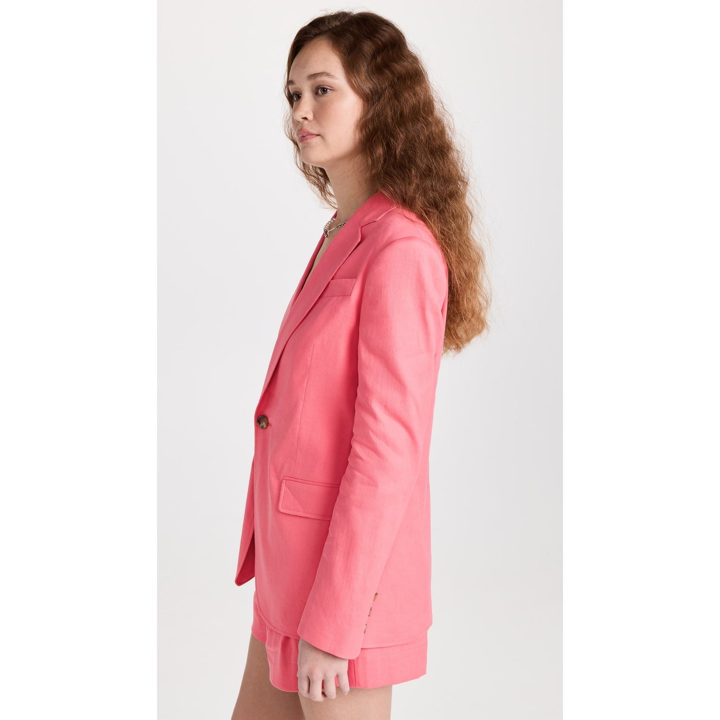 A.L.C. Linen Blend Donovan Blazer Jacket Mateo Pleated Shorts Set