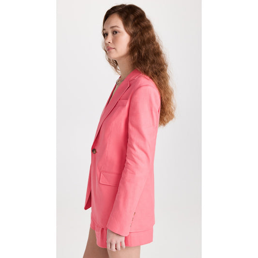 A.L.C. Linen Blend Donovan Blazer Jacket Mateo Pleated Shorts Set