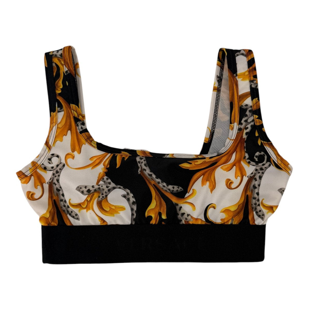 Versace Barocco Acanthus Print Sports Bra