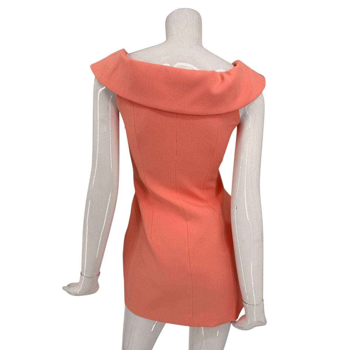 Line & Dot Kasia Button Accent Off Shoulder Mini Dress Coral Women's Size XS