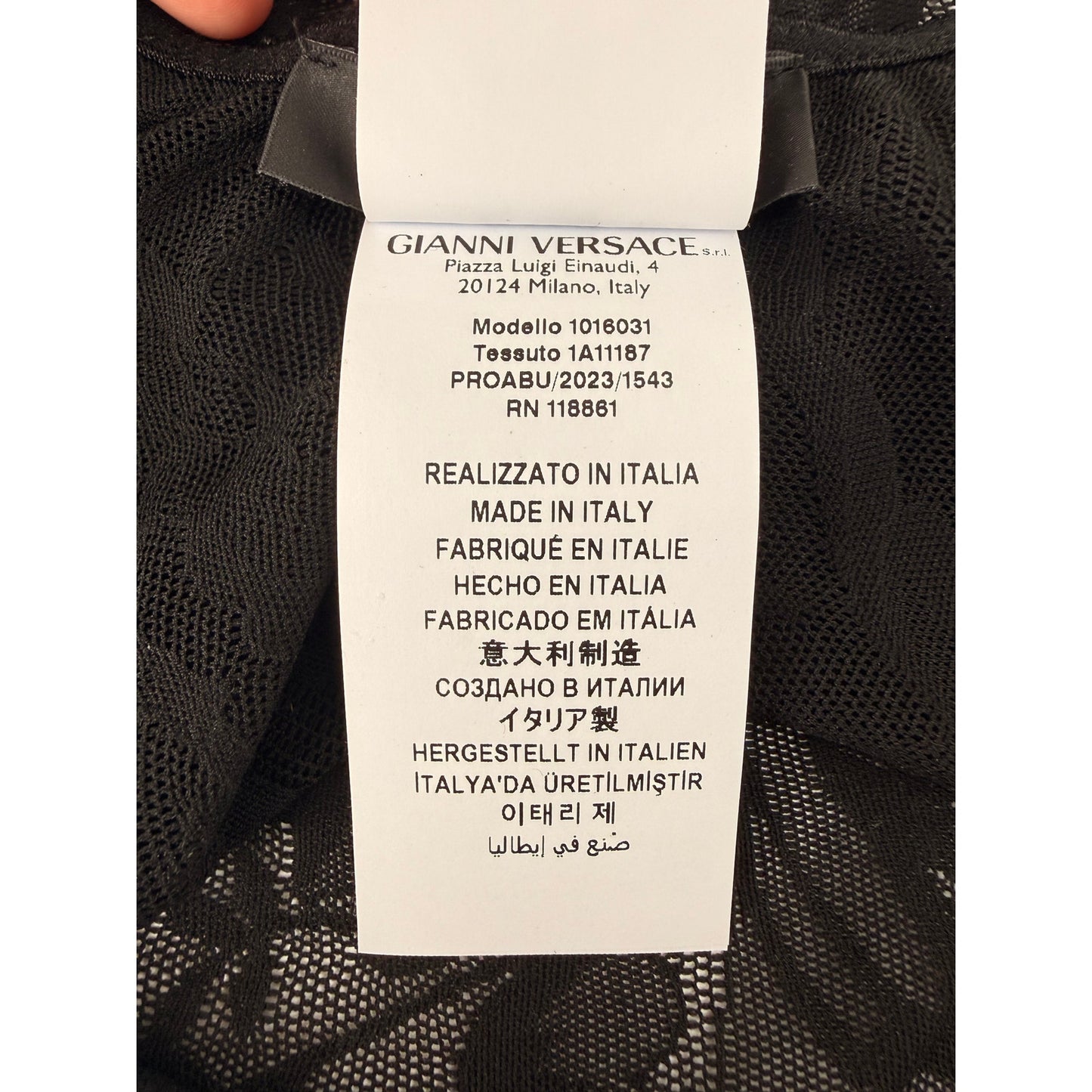 Versace Black Baroque Jacquard Tulle Sheer Cropped Tank Top
