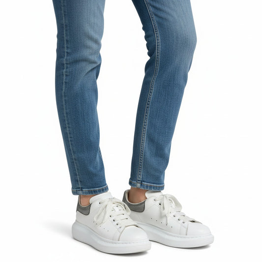 Alexander McQueen Leather Oversized Platform Sneakers