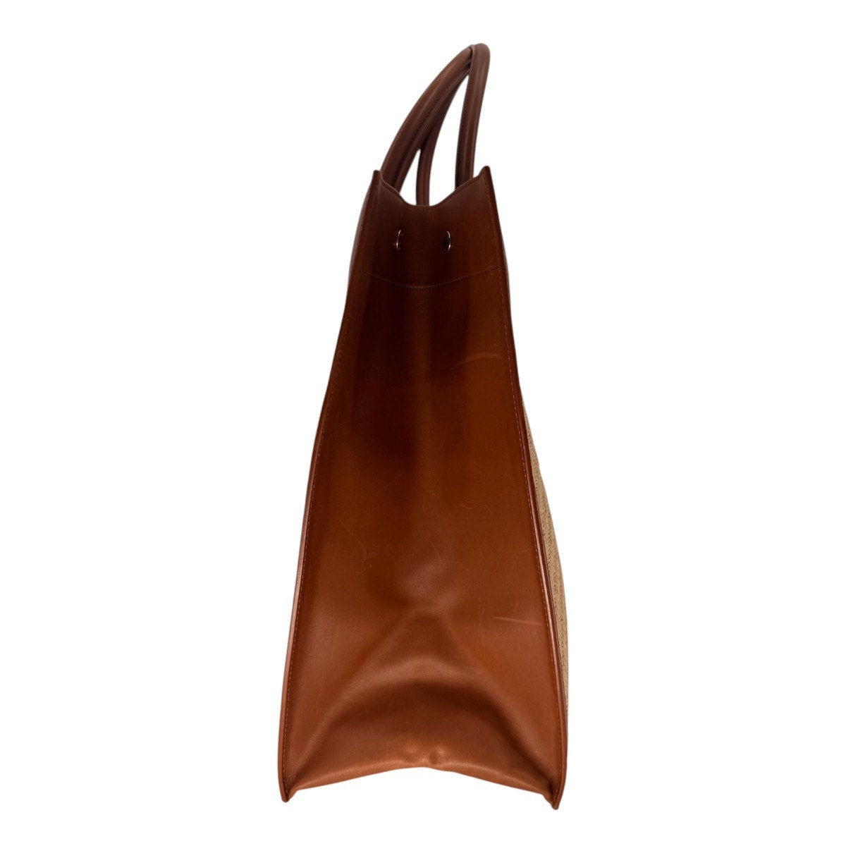 Saint Laurent Rive Gauche Raffia Leather Tote Bag