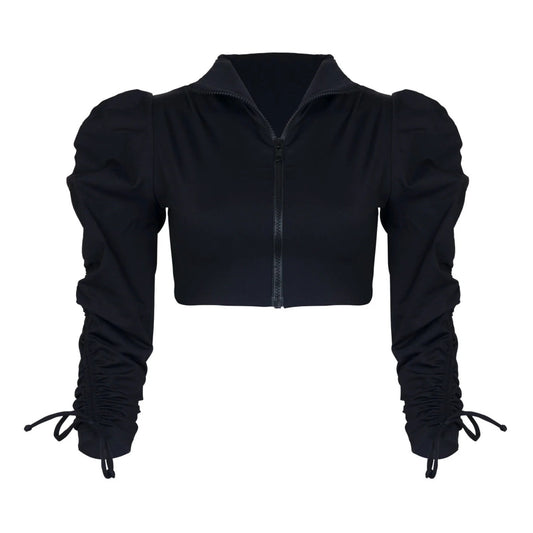 Port de Bras Stelle Zip Up Quarter Sleeve Cropped Jacket