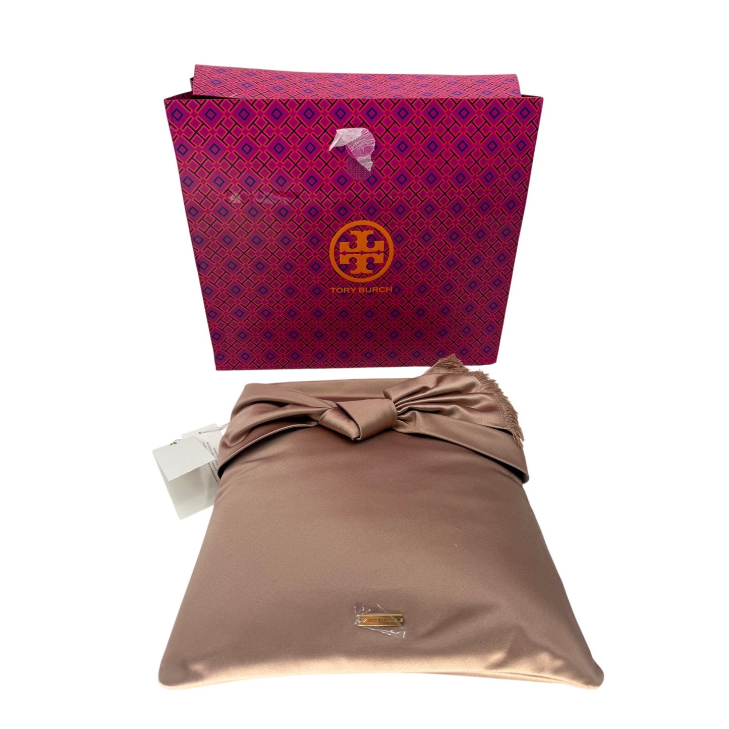 Tory Burch Satin Eleanor Knotted Bow Clutch Bag