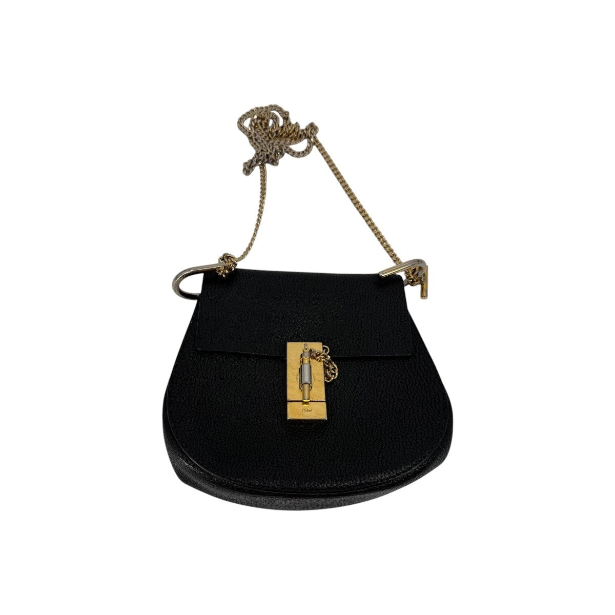 Chloe Leather Drew Designer Minimalist Chain Strap Shoulder Bag