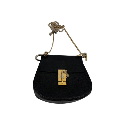 Chloe Leather Drew Designer Minimalist Chain Strap Shoulder Bag