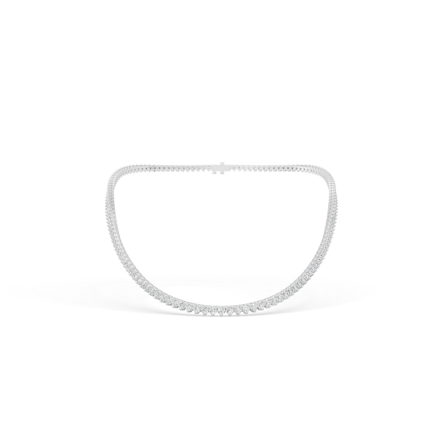 12.74 CTW 14K White Gold Diamond Tennis Necklace