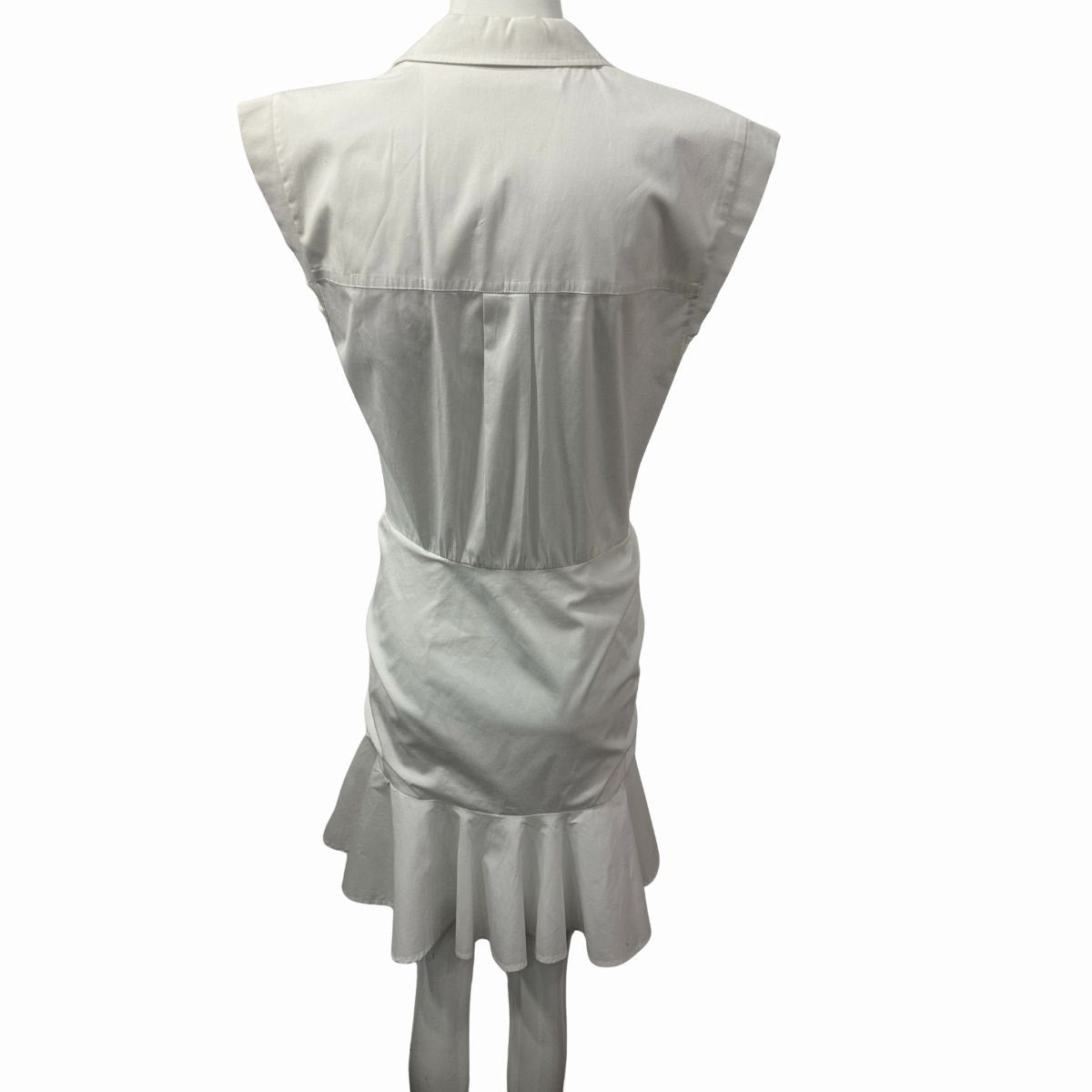 Veronica Beard Bell Ruched Button Front Shirt Mini Dress