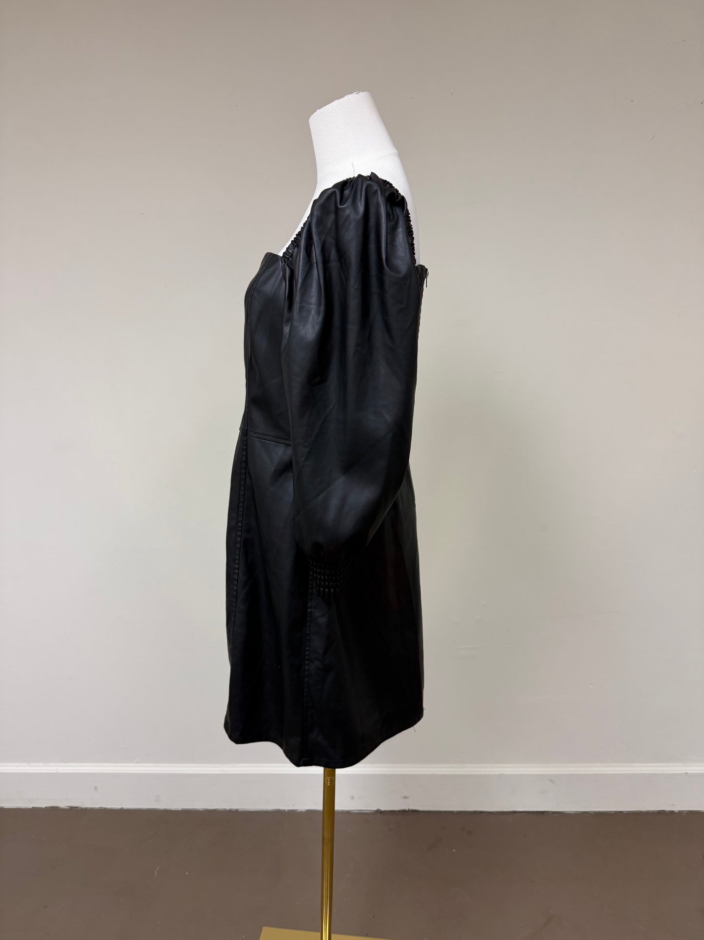 Avec Les Filles faux leather mini dress