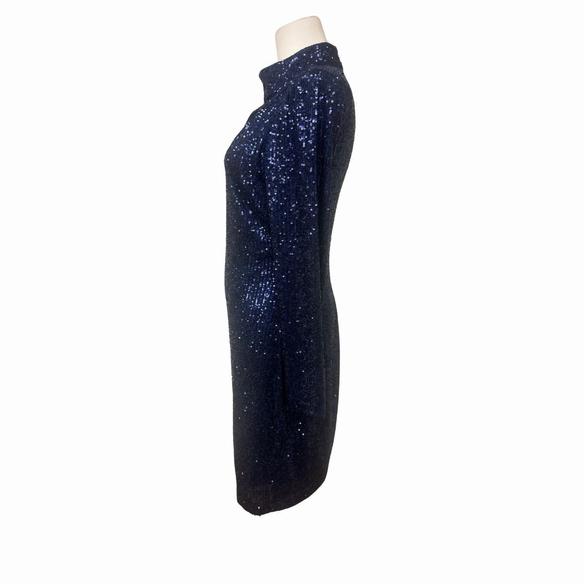 Vince Camuto Sequin Mock Neck Keyhole Sheath Mini Dress