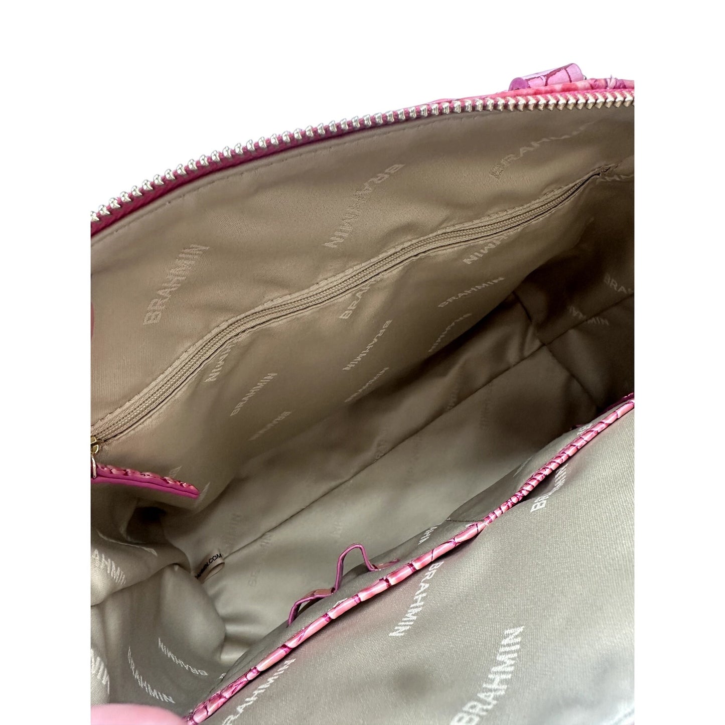 Brahmin Croc Embossed Leather Ombre Duxbury Satchel Bag