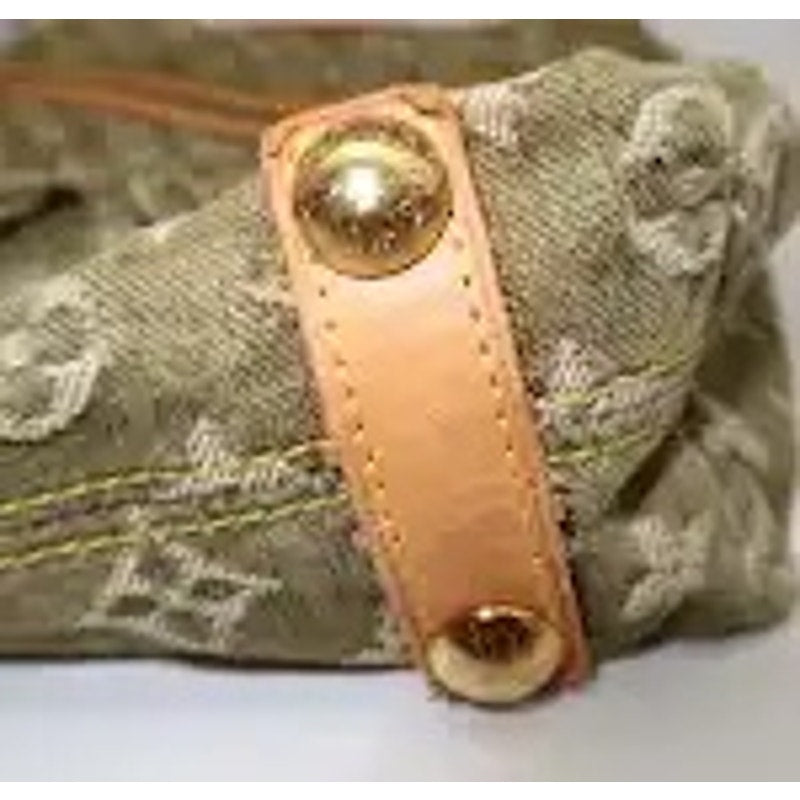 Louis Vuitton Denim Monogram GM Baggy Shoulder Bag Green