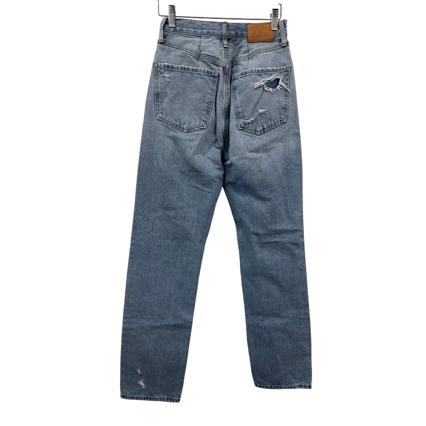 Citizens of Humanity Blue Cotton Denim Eva Distressed Jeans Women's