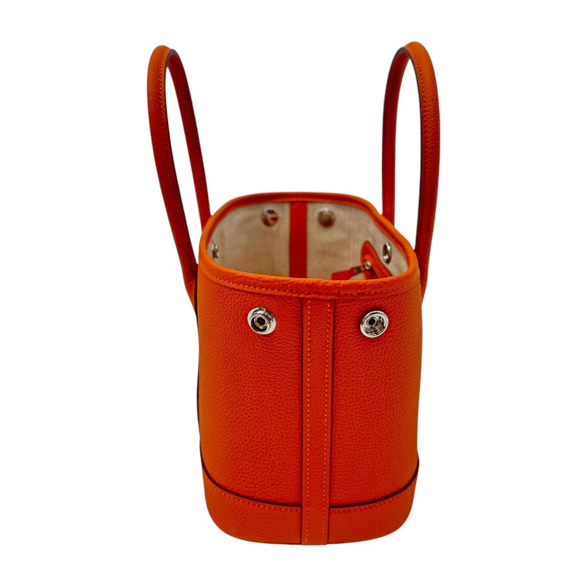 Hermès Garden Party 30 Orange Negonda Leather Palladium Hardware Bag