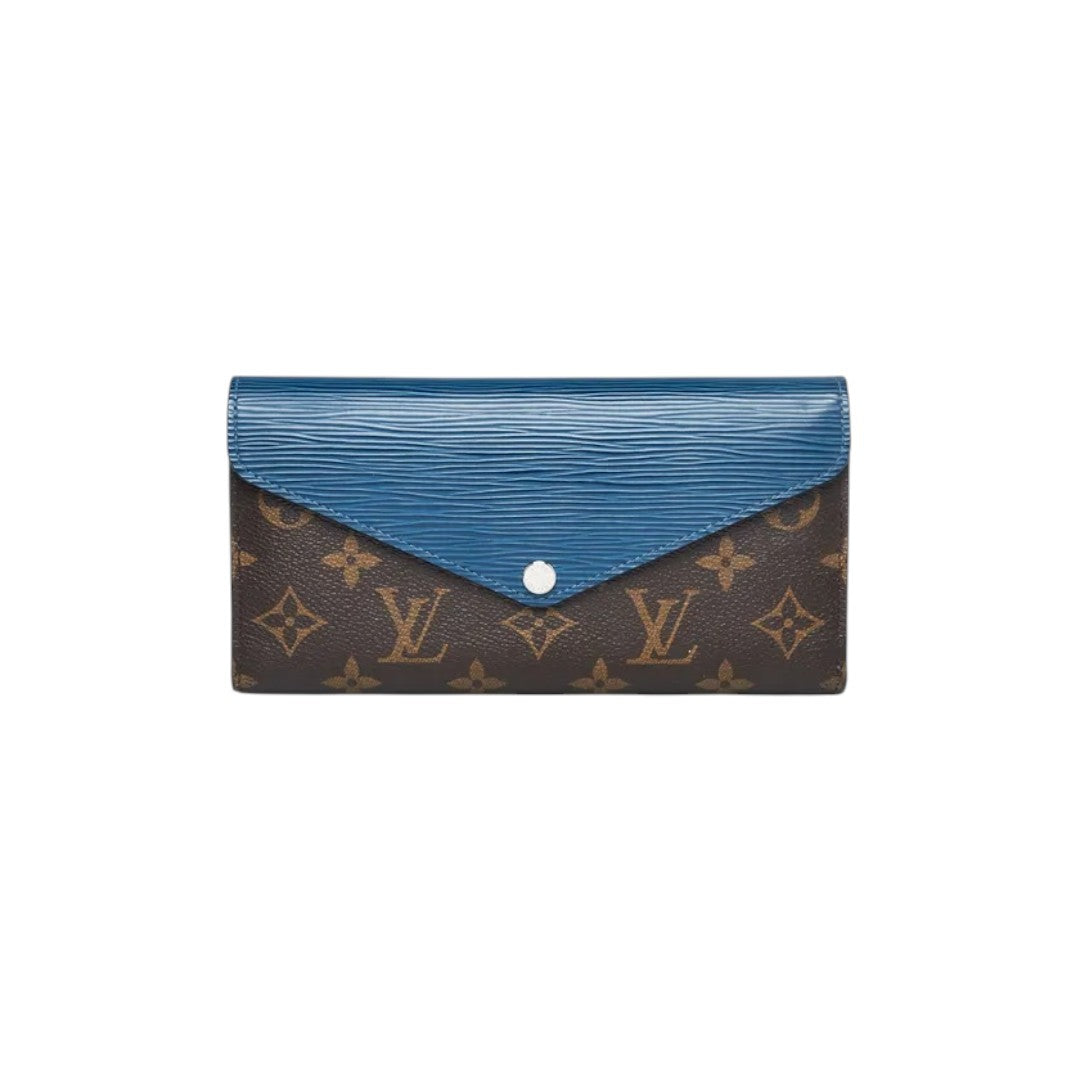 Louis Vuitton Leather Monogram Epi Marie-Lou Long Clutch Wallet Indigo