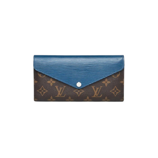 Louis Vuitton Leather Monogram Epi Marie-Lou Long Clutch Wallet Indigo