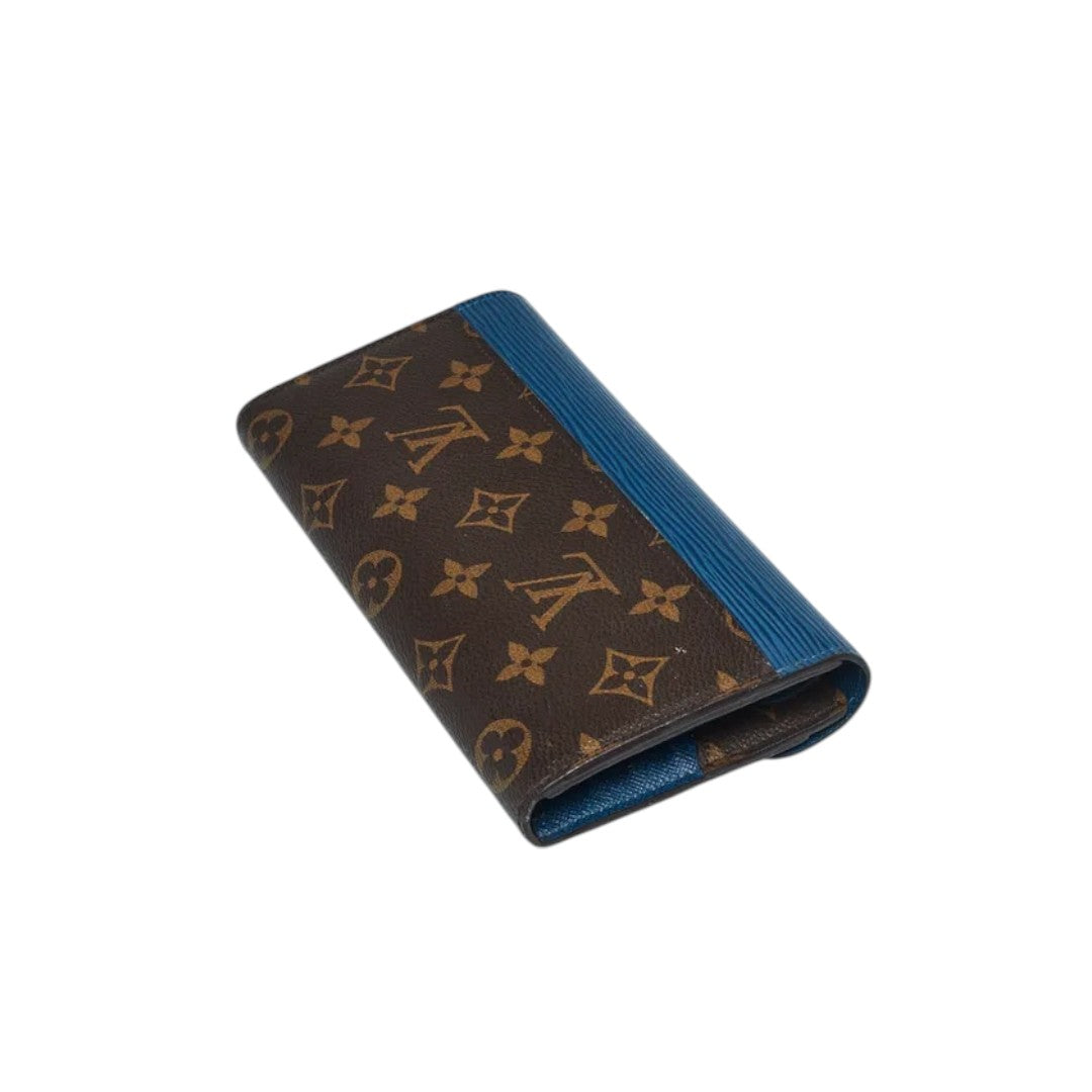 Louis Vuitton Leather Monogram Epi Marie-Lou Long Clutch Wallet Indigo