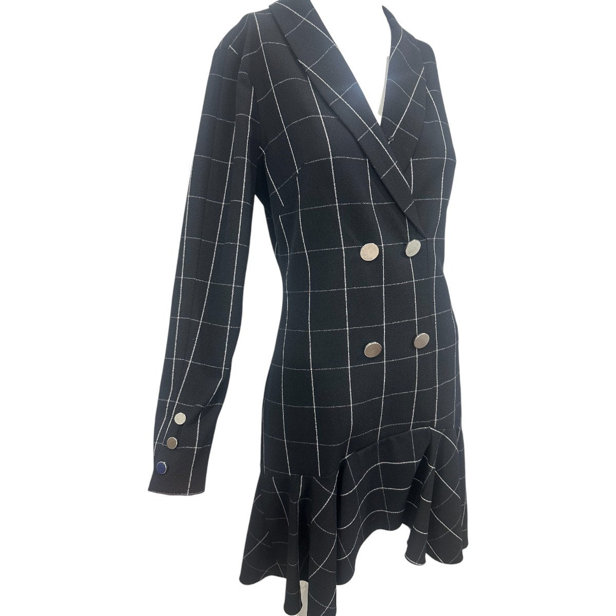 Shoshanna Plaid Double Brested Coat Mini Dress