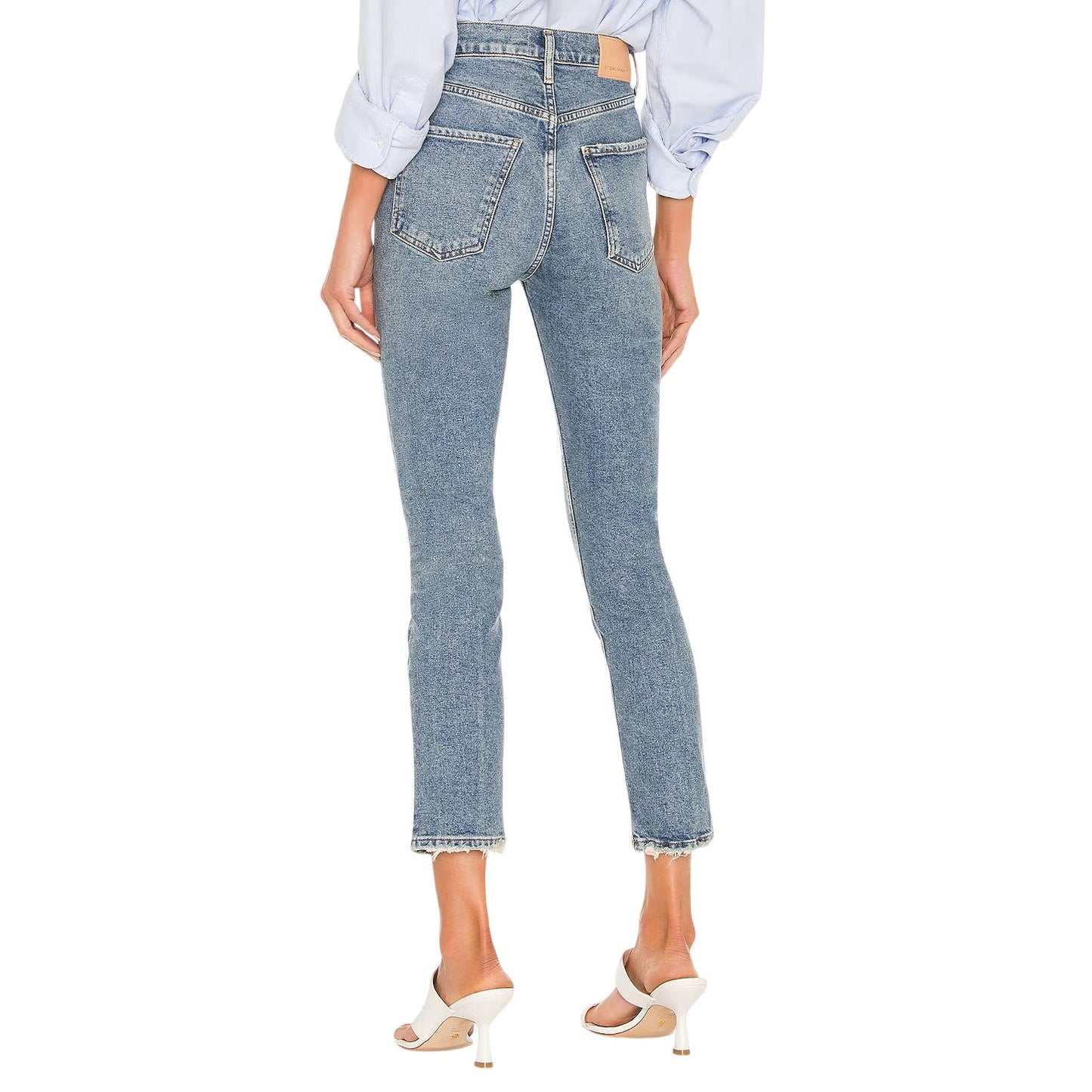 Citizens of Humanity Blue Cotton Jolene High Rise Vintage Slim Jeans