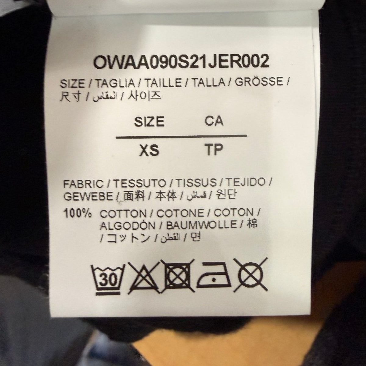 Off-White Cotton Typo Mix Crop Crew Neck T-Shirt
