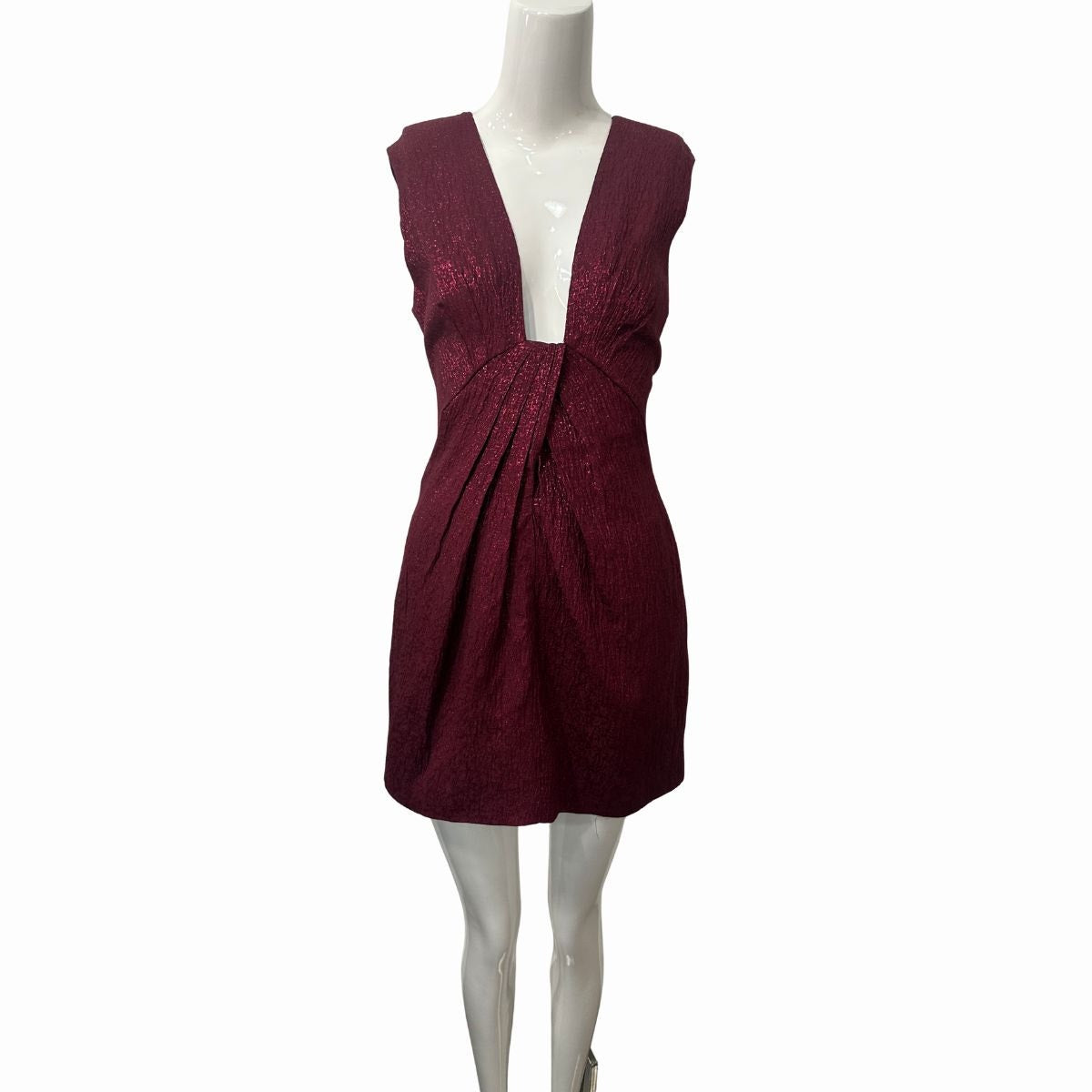 NWT Ramy Brook Netta V-Neck Sleeveless Mini Dress Rouge Women's Size 2