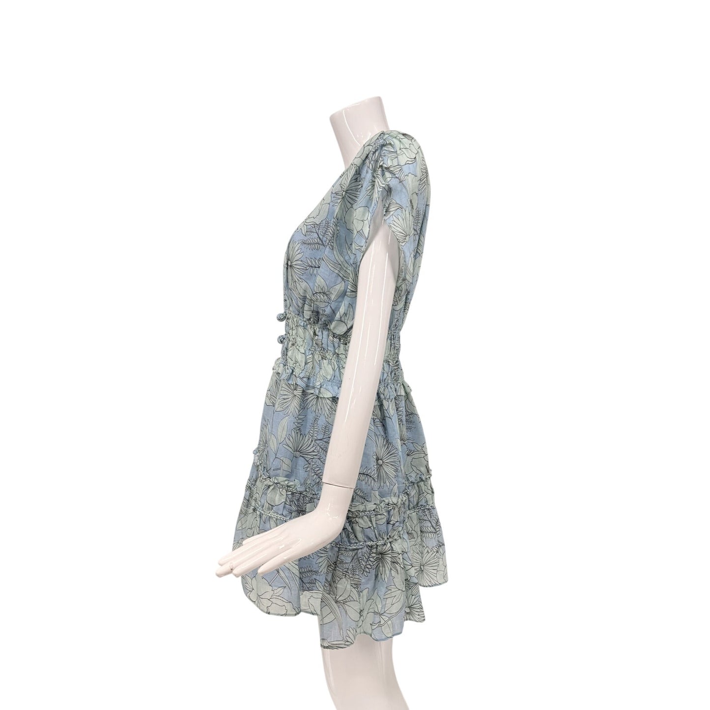 Alexis Floral Print Ruth V-Neck Midi Dress