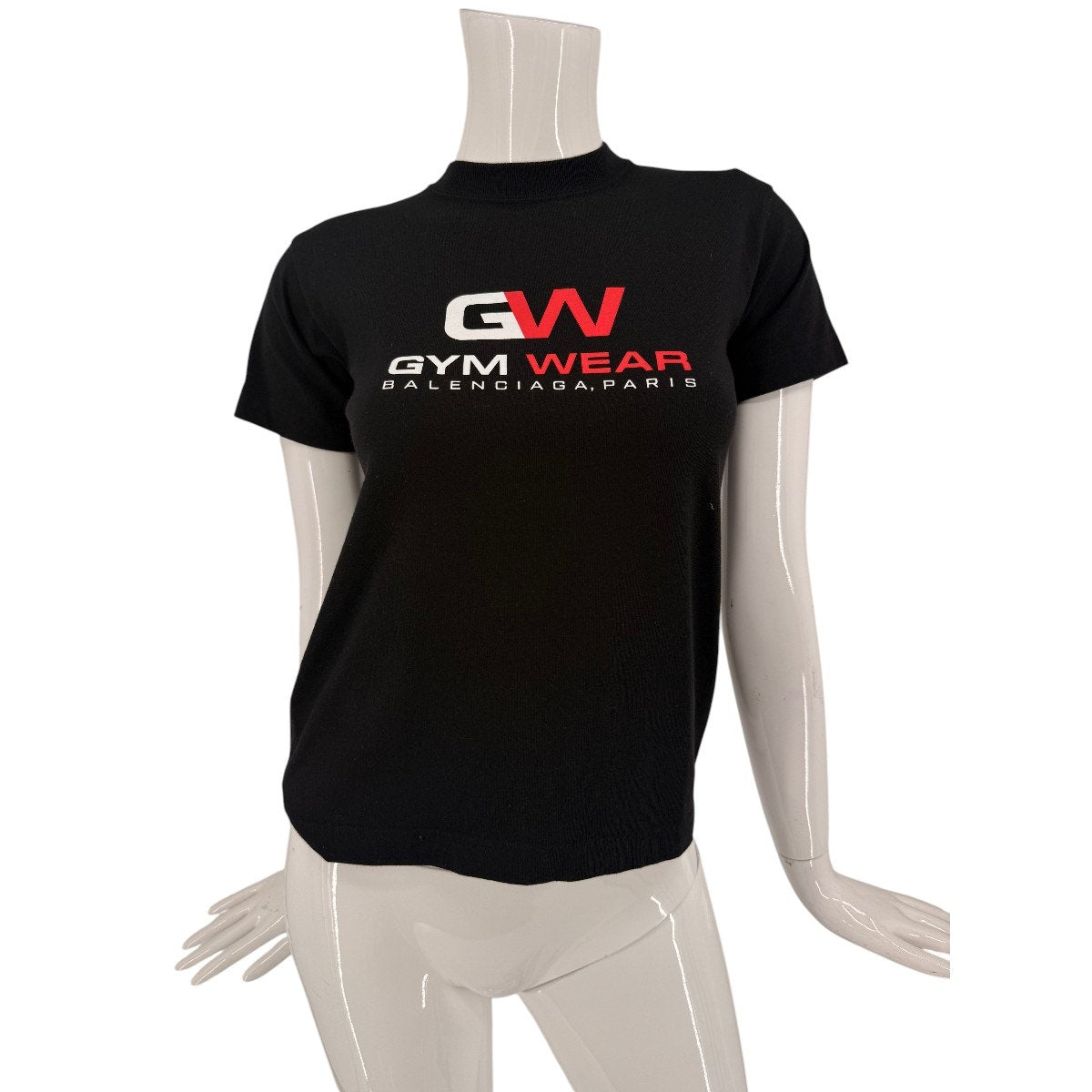 Balenciaga Vintage Cotton Jersey Gym Wear Logo T-Shirt