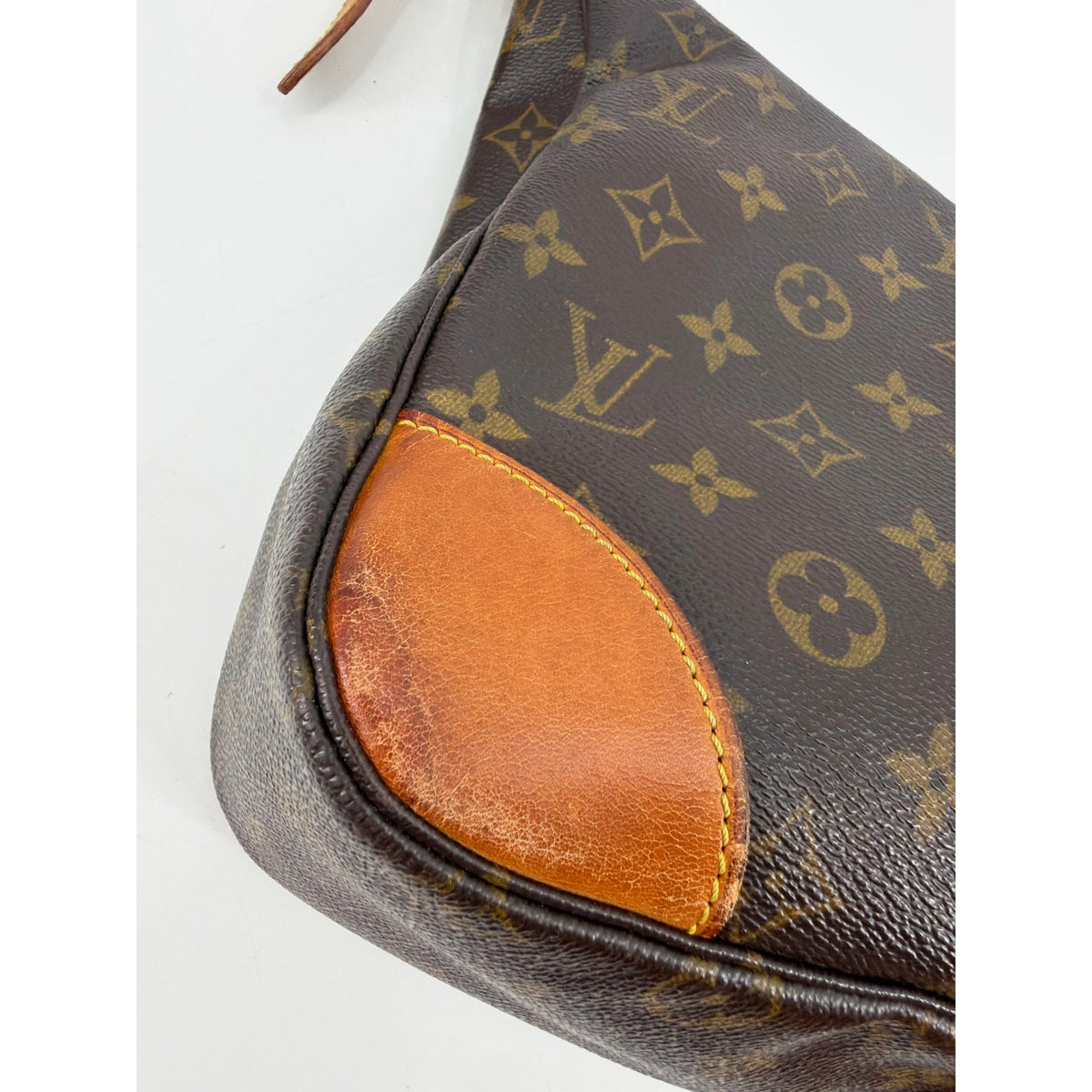 Louis Vuitton Monogram Odeon MM Shoulder Bag Brown Vachetta