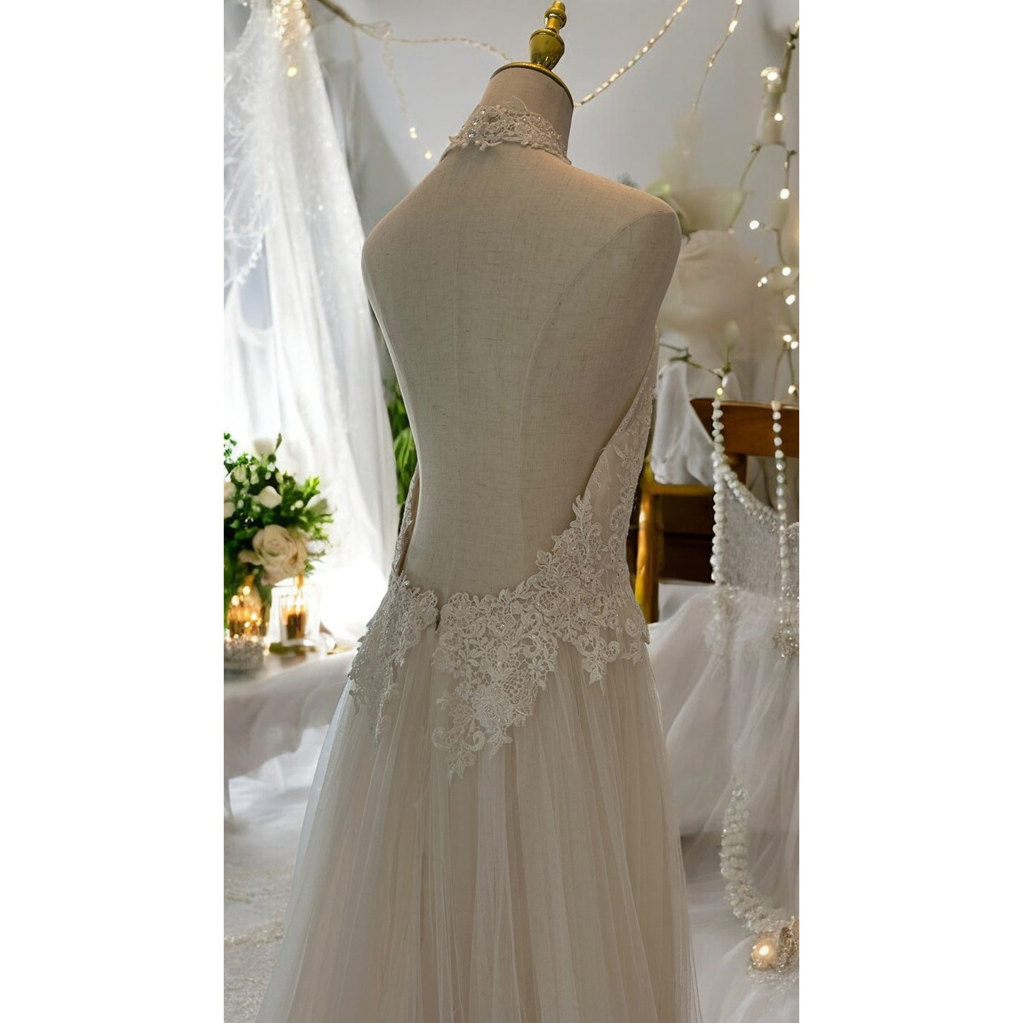 Donatela by Rosa Clará Sheer Lace Bodice Wedding Dress Gown