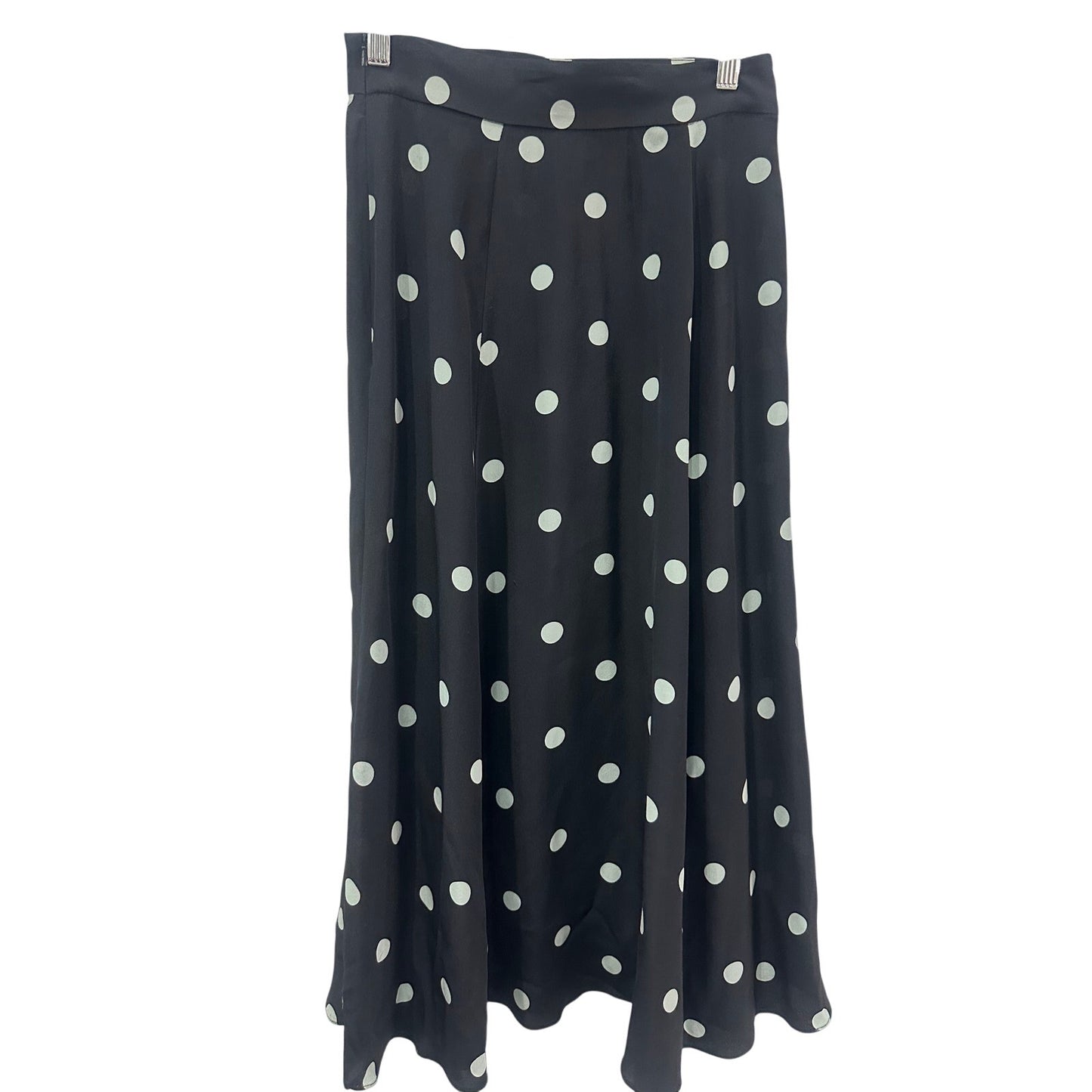 Zimmermann Black Silk Polka Dot Pleated A-line Midi Skirt Women's