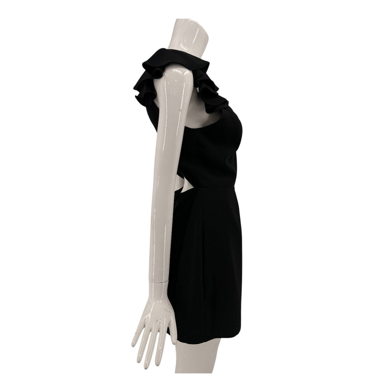 Amanda Uprichard Gimlet Ruffle V-Neck Mini Dress