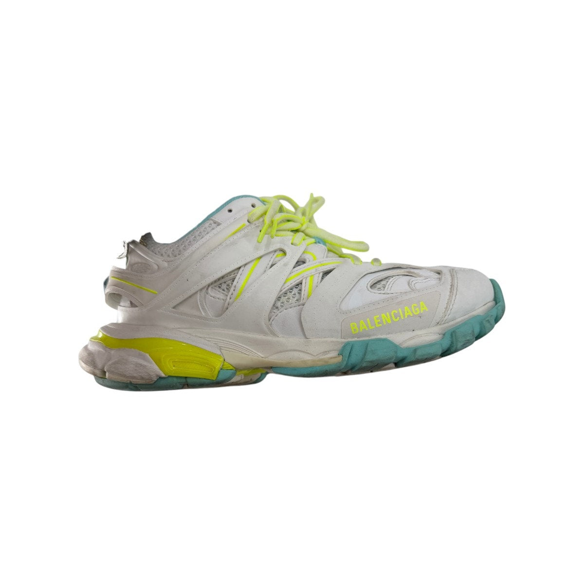 Balenciaga Mesh Nylon Track Low Top Athletic Sneakers White
