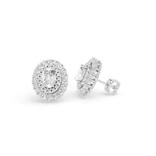 2.18 CTW 14K White Gold Diamond Stud Earrings