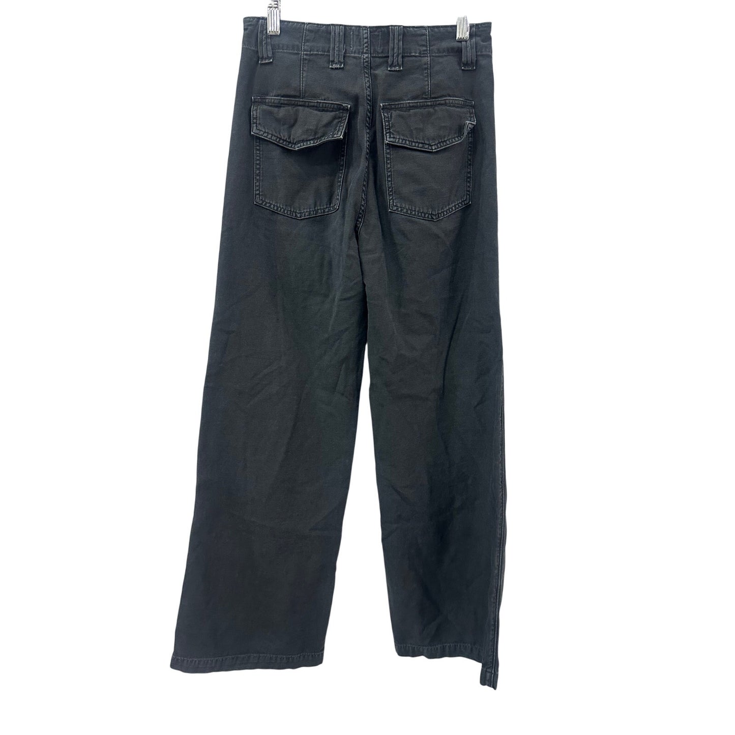 Citizens of Humanity Black Paloma Cotton Wide Leg Utility Trouser  Womens