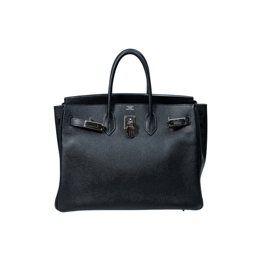 HERMES BIRKIN Epsom Leather PHW Black Size 35