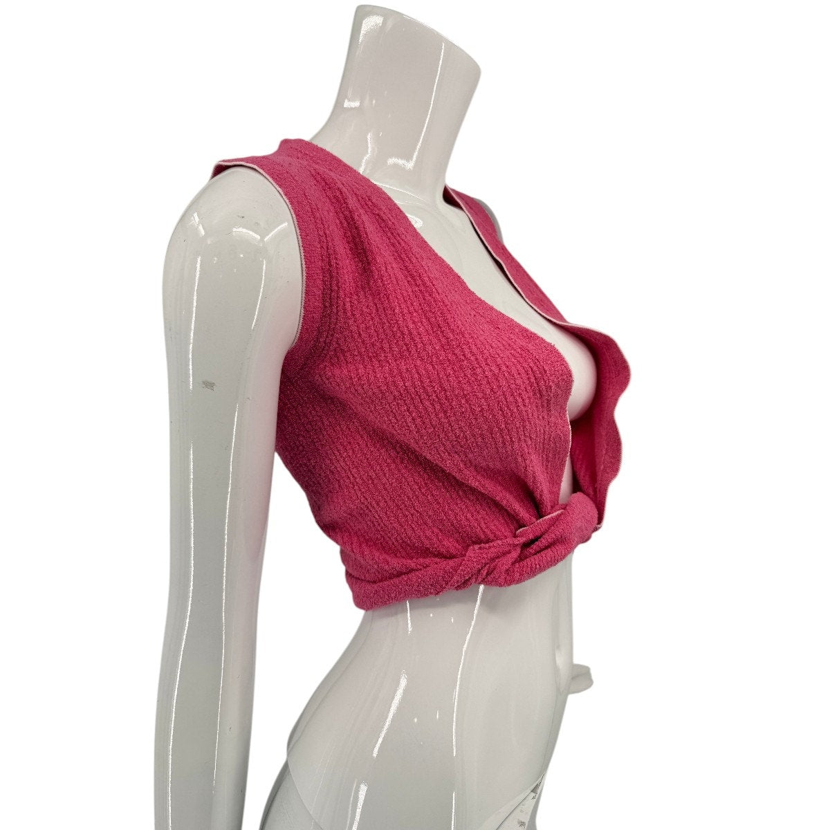 Jacequemus Cotton Blend Knit Le Haut Noué Knotted Sweater Vest