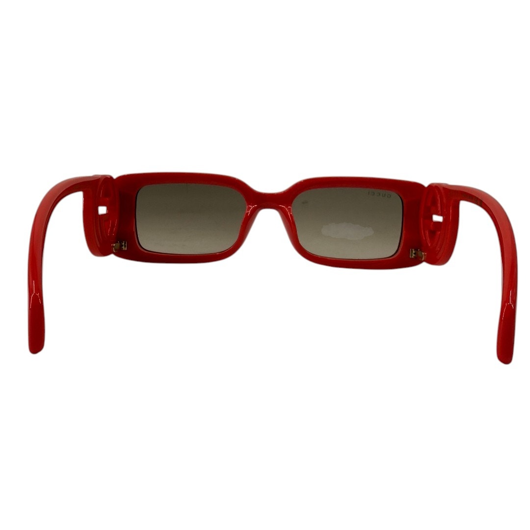 Gucci GG1325S Red Interlocking G Rectangular Sunglasses Women's 54-19-140