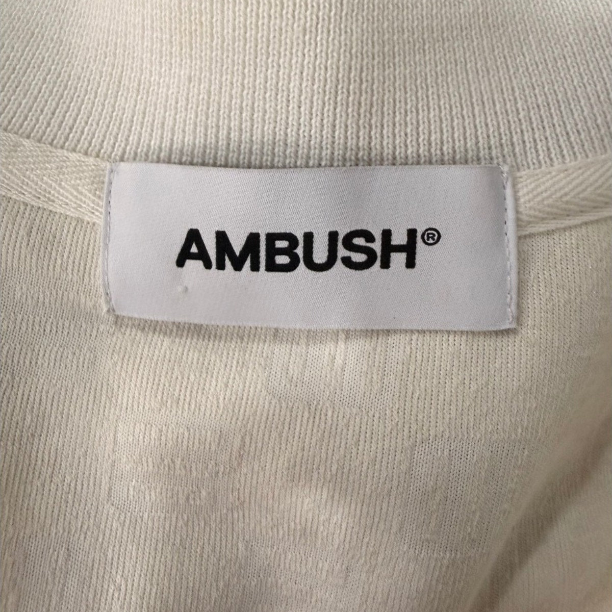 Ambush Monogram Jacquard Cotton Zip Up Fitted Cropped Jacket