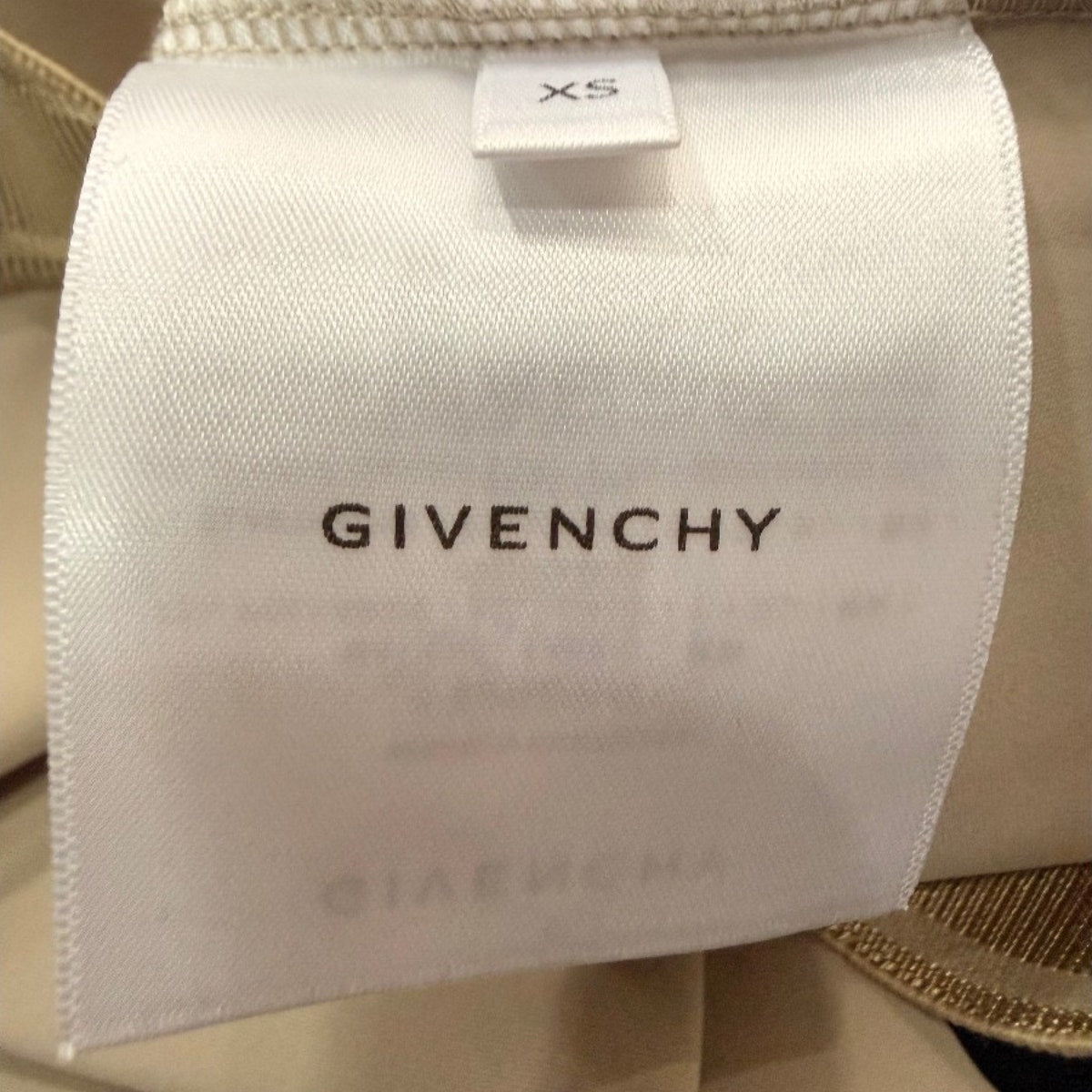 Givenchy Logo Band Crew Neck Short Sleeve Crop Top Beige Women's Size XS