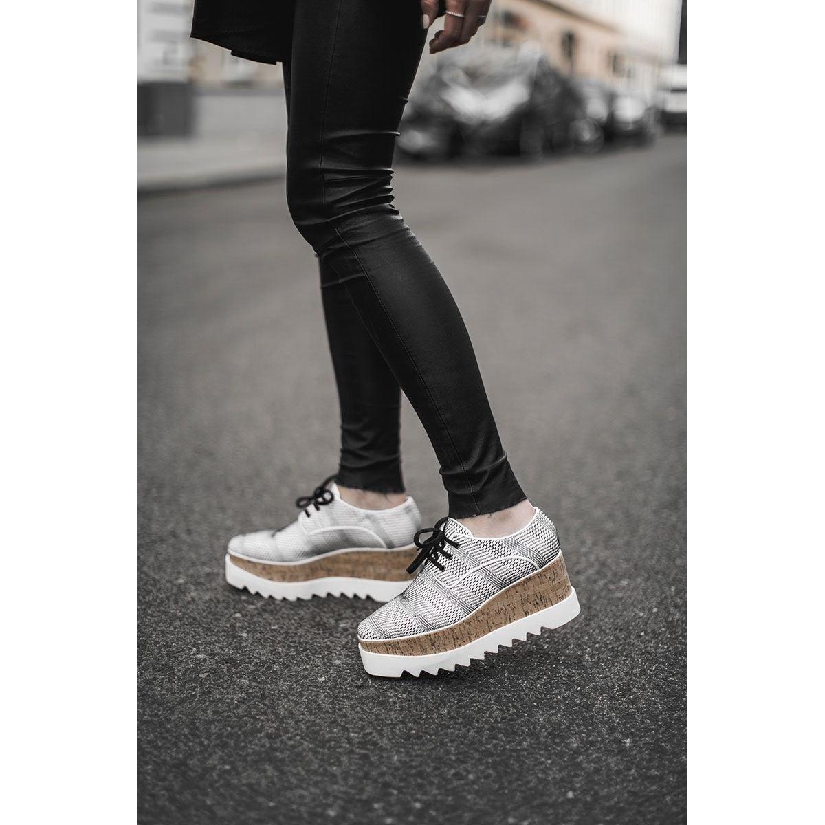 Stella McCartney Faux Leather Elyse Platform Sneakers
