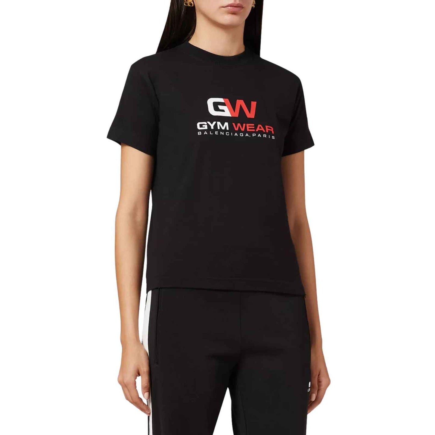 Balenciaga Vintage Cotton Jersey Gym Wear Logo T-Shirt