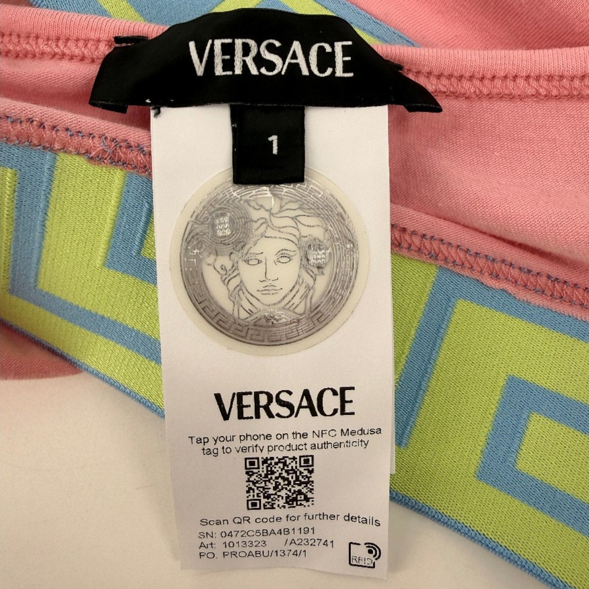 Versace Greca Border Scoop Neck Sports Bra Top