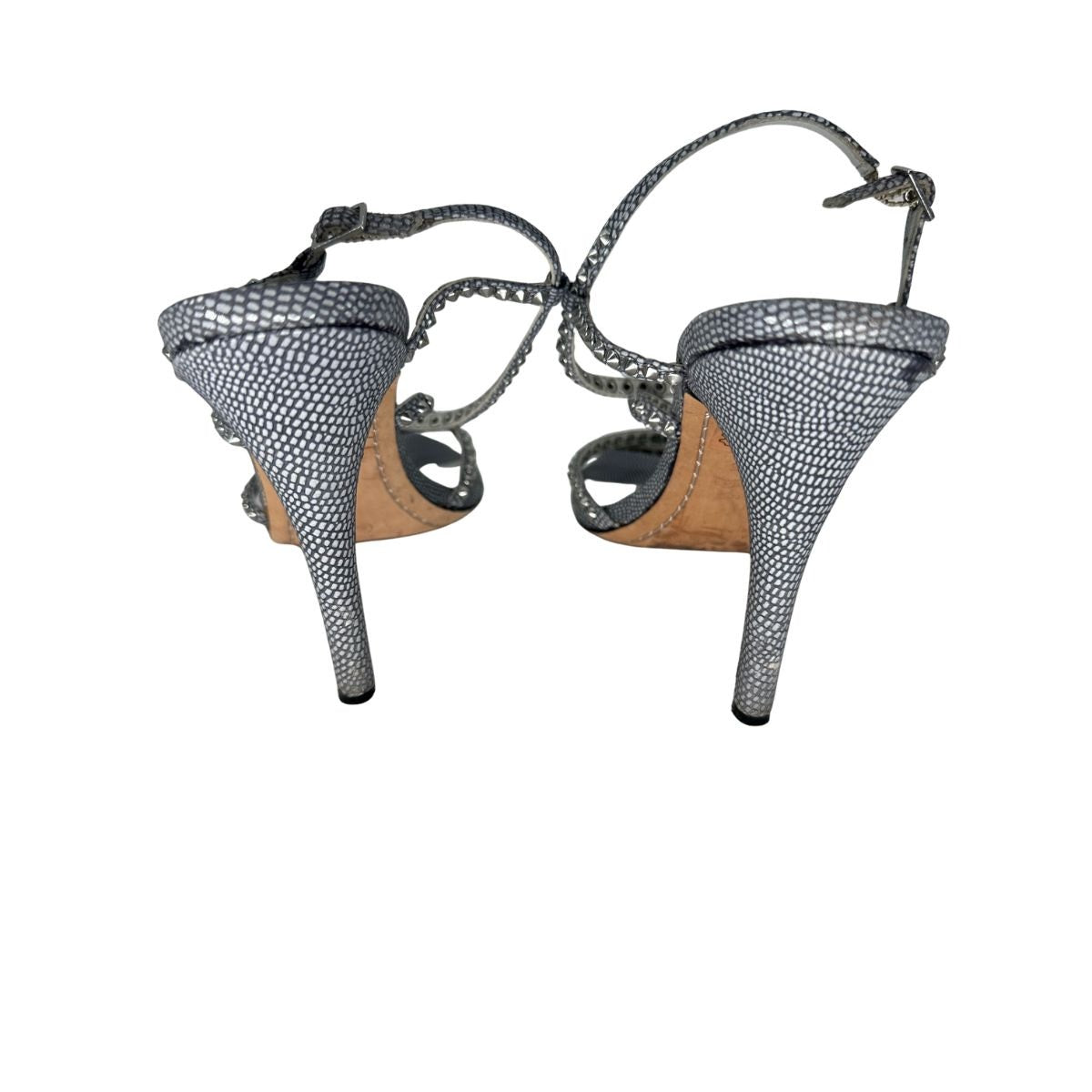 Alice + Olivia Leather Animal Print Studded Strappy Sandals